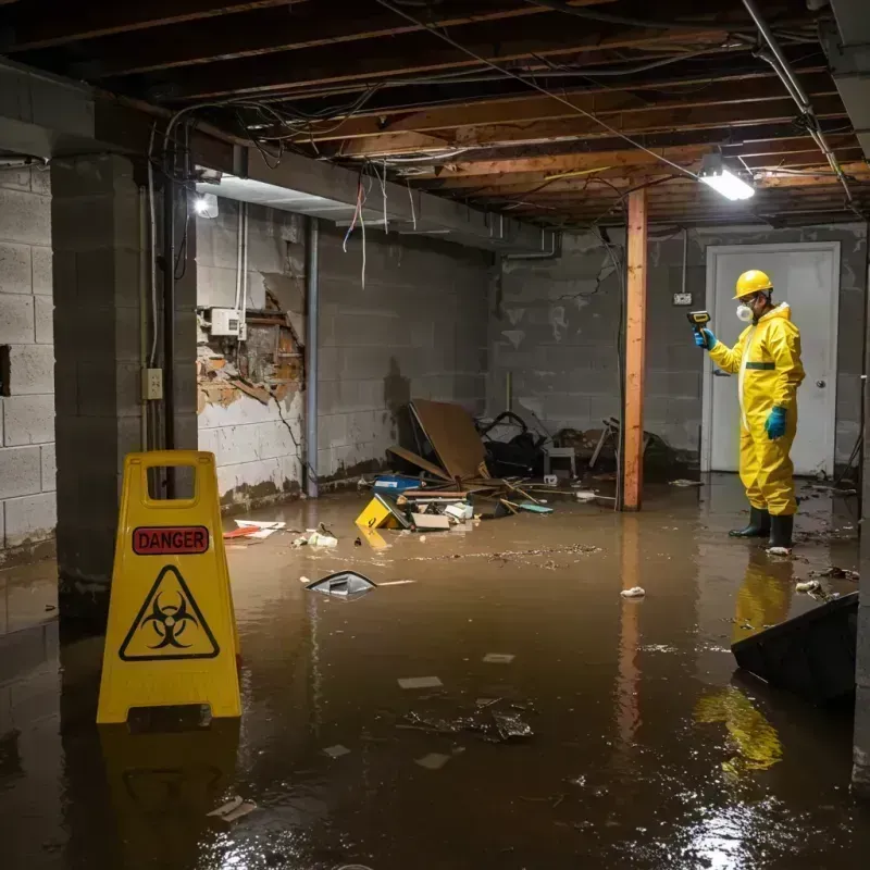 Flooded Basement Electrical Hazard in Progreso, TX Property